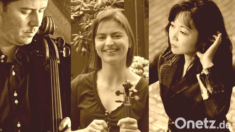 Axel von Huene, Stefanie Heinrich und Riko Fukuda (von links) spielen in Waldsassen. Bild: exb