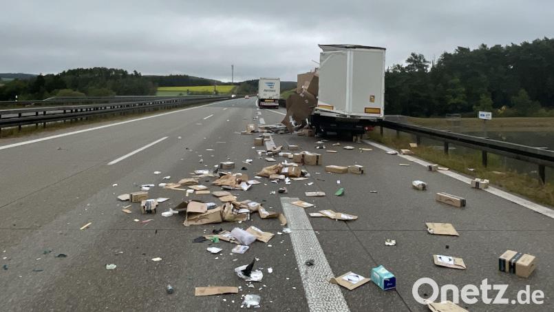 Unfall auf der A 6 bei Schmidgaden. Bild: Verkehrspolizei Amberg