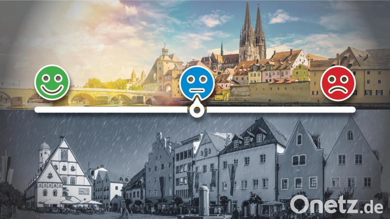 Sonniges Regensburg, düsteres Weiden? Viele Bürger empfinden es wohl so. Bild: Sergii Figurnyi /Sina Ettmer / stock.adobe.com