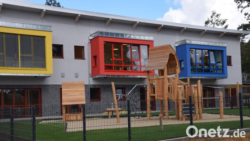 Das Licht brennt: Der Kindergarten &quot;Sonnenschein 2&quot; in der Neuen Mitte in Ebermannsdorf ist seit einigen Tagen in Betrieb. Bild: bö