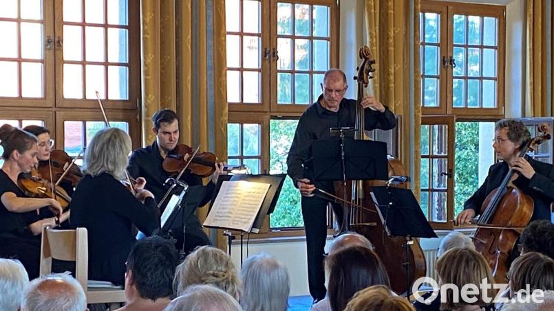 Das Interesse am 34. Rathauskonzert im vergangenen Jahr war riesengroß. Albert Sommer (am Kontrabass) musste wegen der vorgeschriebenen Sitzplatzbeschränkung im Großen Rathaussaal sogar etlichen Zuhörer den Einlass verwehren. Das diesjährige Rathauskonzert findet aus diesem Grund in der Aula der Vohenstraußer Realschule statt. Archivbild: ck