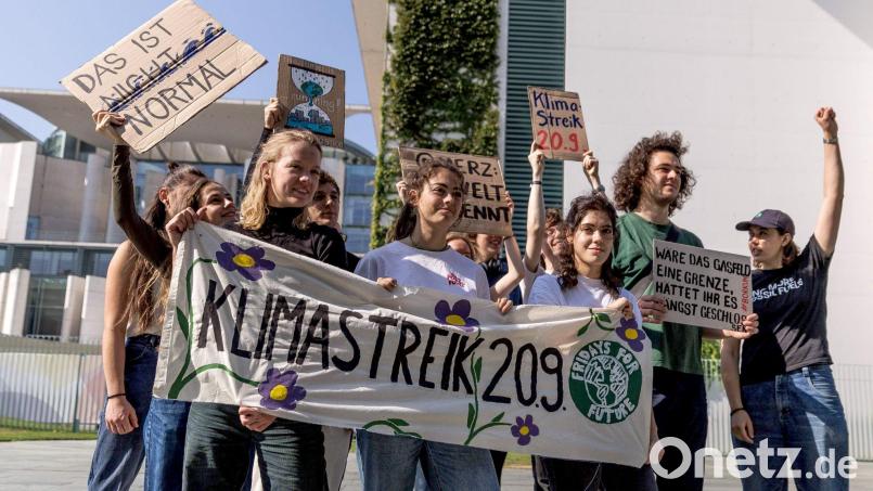 Wollen am Freitag in mehr als 100 Orten auf die Straße gehen: Klimaschützer von Fridays for Future. Bild: Carsten Koall/dpa