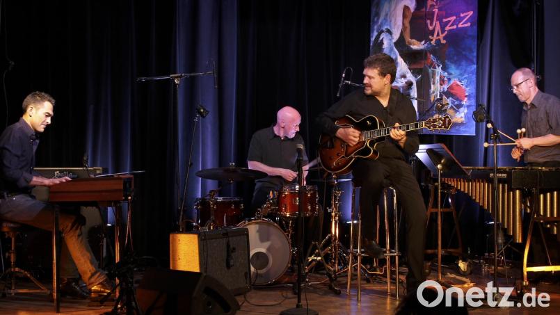 Das Jean-Philippe Bordier Quartett mit Guillaume Naud, Andreas Neubauer, Jean-Philippe Bordier und Pascal Bivalski. Bild: Cécile Béguigné/exb