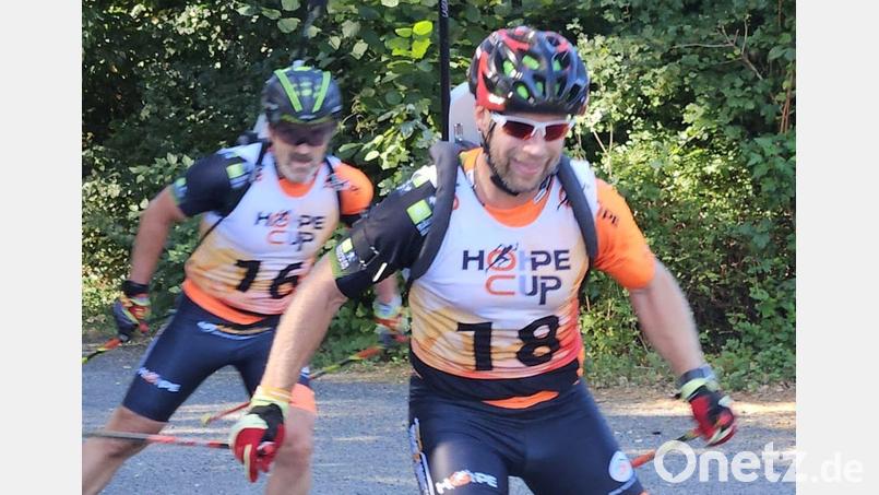 Peter Gruhle (vorne) und Ralph Zimmermann gaben beim Hope-Cup den Ton an. Bild: zmr