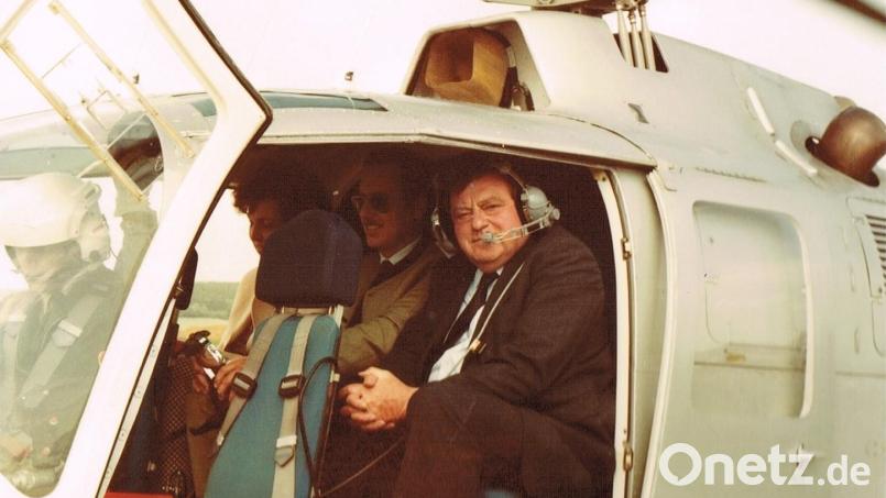 Der bayerische Ministerpräsident Franz Josef Strauß flog am 1. Oktober mit dem Oberpfälzer Piloten Theodor Mayerhöfer vom Münchner Oktoberfest nach Regensburg. Archivbild: Karl Schillinger