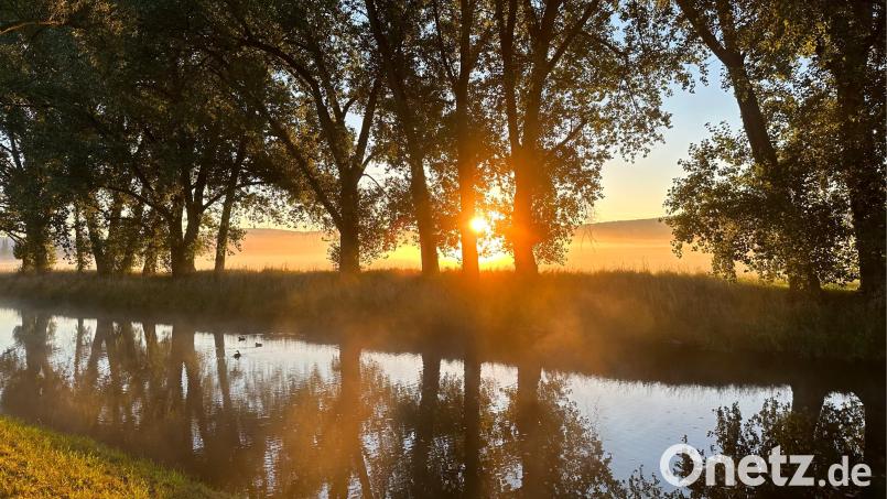 Aussicht auf Lieblings-Laufroute von Oberbürgermeister Jens Meyer: Lichtspiel der Landschaft am Flutkanal. Bild: Jens Meyer