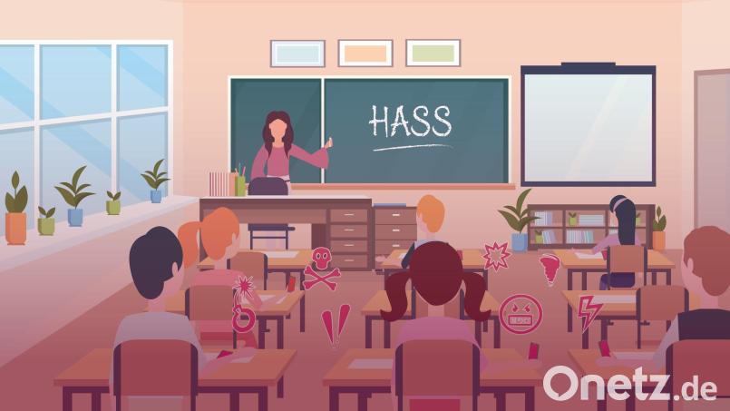 Antisemitismus, Rassismus und Homophobie an Schulen: Lehrer aus der Region nehmen vor allem die Sozialen Medien als Gefahr wahr. Grafik: Laura Fröhler
