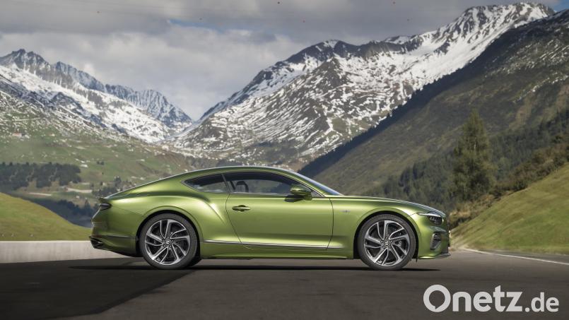 Klassische GT-Linie: Lange Haube und vergleichsweise kurzes, muskulöses Heck. Bild: Bentley/dpa