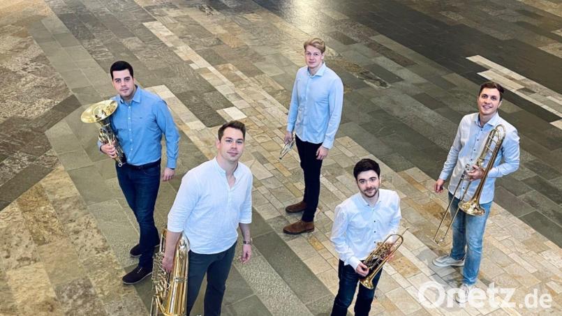 Die fünf Blechbläser von Bright Brass trafen an den Hochschulen Hamburg und Hannover und bei Projekten mit Berliner Orchestern aufeinander. Bild: Camila Massi Lizarraga/exb