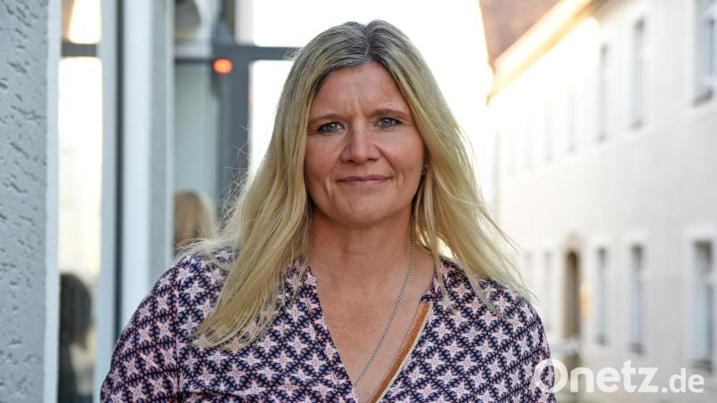 Zweierbob-Olympiasiegerin Sandra Kiriasis bei ihrem Besuch in Bärnau. Bild: Gebert