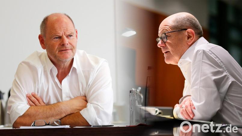 BFV-Schatzmeister Jürgen Faltenbacher (links) wird immer wieder mit Bundeskanzler Olaf Scholz verwechselt. Bildmontage: BFV/Bundespresseamt (Montage BFV)