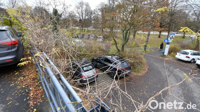 Das Parkdeck Kräuterwiese in Amberg könnte im hinteren Bereich um ein kleines Parkhaus für die Altstadt-Bewohner erweitert werden. Bild: Petra Hartl