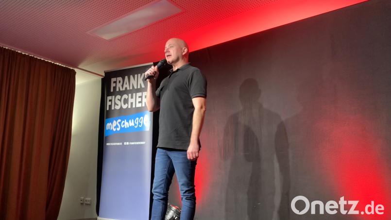 Frank Fischer bei seinem Programm &quot;meschugge&quot; in Windischeschenbach. Bild: dus