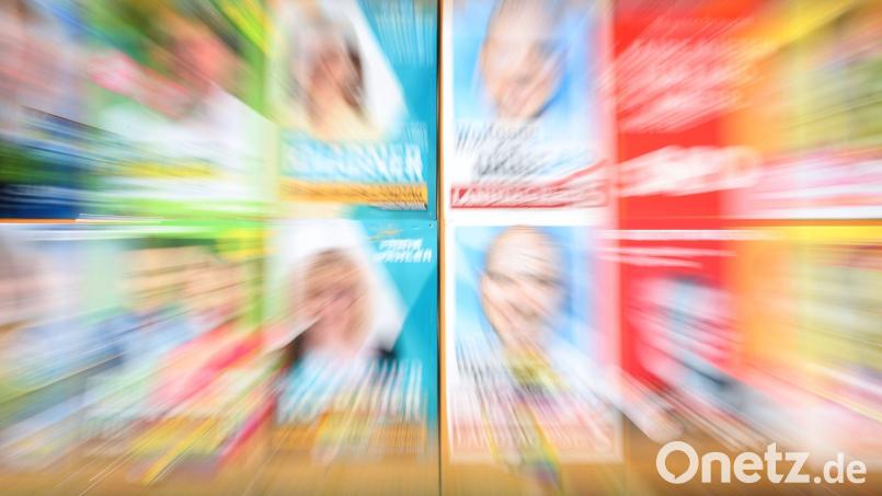 Was tun gegen die Plakatflut vor Wahlen? Einen neuen Vorstoß dazu gab es jetzt im Stadtrat Mitterteich. Symbolbild: Karl-Josef Hildenbrand/dpa