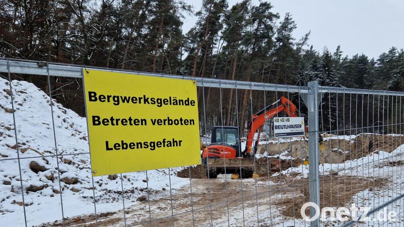 Immer wieder gibt es in Stulln Arbeiten, um die ehemaligen Flußspat-Gruben zu sichern, wie etwa hier 2023 an der Grube Roland. Archivbild: td
