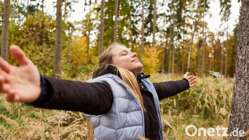 Draußen sein, richtig durchatmen: Das kann bei der Stressbewältigung helfen und die Resilienz stärken. Deshalb wird im Rahmen der &quot;Wochen der seelischen Gesundheit&quot; am 12. Oktober bei Leuchtenberg Waldbaden angeboten. Bild: Robert Kneschke / Adobe Stock