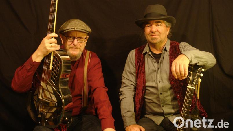 Andreas &quot;Äl&quot; Lindinger (rechts) und Rainer Brunn alias The Bear Root Sheiks. Bild: Andreas Lindinger/exb