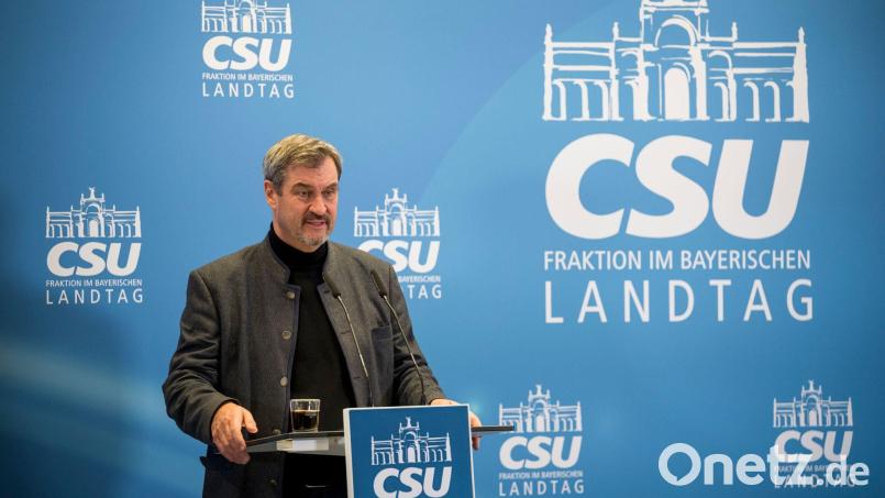 Bayerns Ministerpräsident Markus Söder bei der CSU-Winterklausur. Bild: Daniel Vogl/dpa