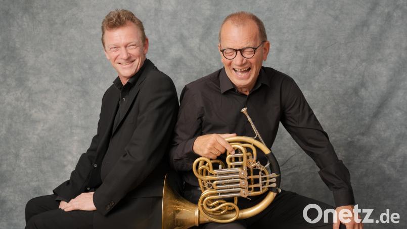 Klaus Wallendorf, Andreas Kowalewitz: Ein lustiger Abend mit Musikkabarett ist eine echte Besonderheit im Programm des Kammermusikkreises. Bild: Peter Adamik/exb
