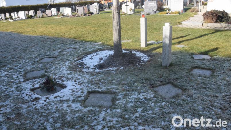 Die Vorgaben sind streng, wie die Platten der Urnenschächte im Störnsteiner Friedhof zu beschriften sind. Der Gemeinderat will die Regeln in seiner nächsten Sitzung lockern. Bild: fz