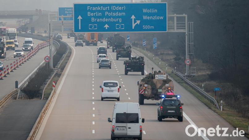 Auf dem Weg nach Grafenwöhr: In den nächsten Tagen ist aus Richtung Norden mit Militärverkehr mit dem Ziel Grafenwöhr zu rechnen. Archivbild: Marco Dorow