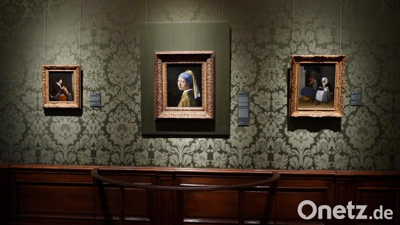 Weltbekannt: das Kunstwerk &quot;Das Mädchen mit dem Perlenohrring&quot; von Jan Vermeer im Museum Mauritshuis in Den Haag. Bild: Rainer Jensen/dpa