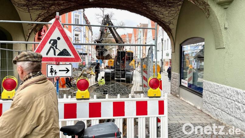 Das Obere Tor ist während der Bauarbeiten für den motorisierten Verkehr gesperrt. Bild: Gabi Schönberger
