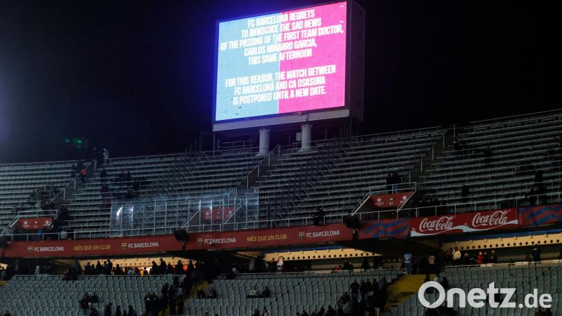 Spiel abgesagt: Wegen des Todes des Teamarztes tritt der FC Barcelona nicht gegen Osasuna an. Bild: Joan Monfort/AP/dpa