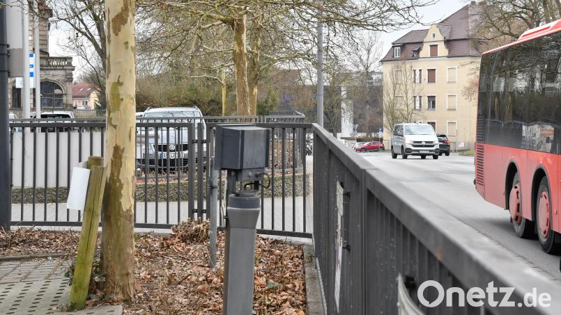 In Amberg, in Bahnhofsnähe am Altstadtring, müssen drei Bäume verpflanzt werden. Das kann am 17. und 18. März für Verkehrsbehinderungen sorgen. Bild: Petra Hartl