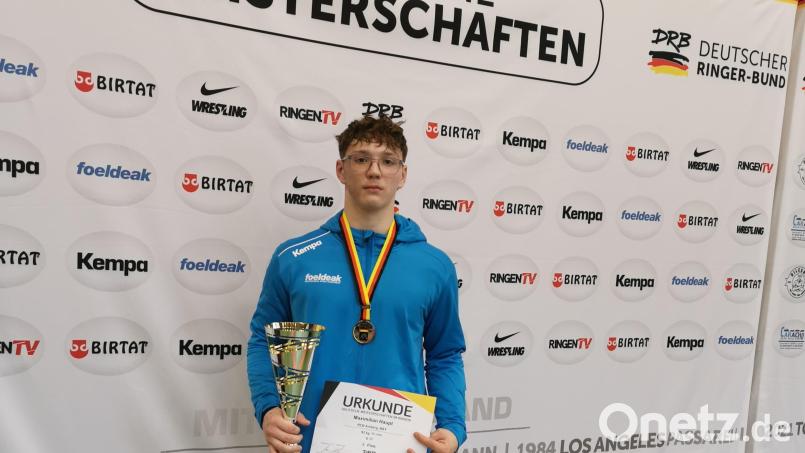 Maximilian Haupt ist deutscher Vizemeister im Ringen. Bild: Eugen Haupt