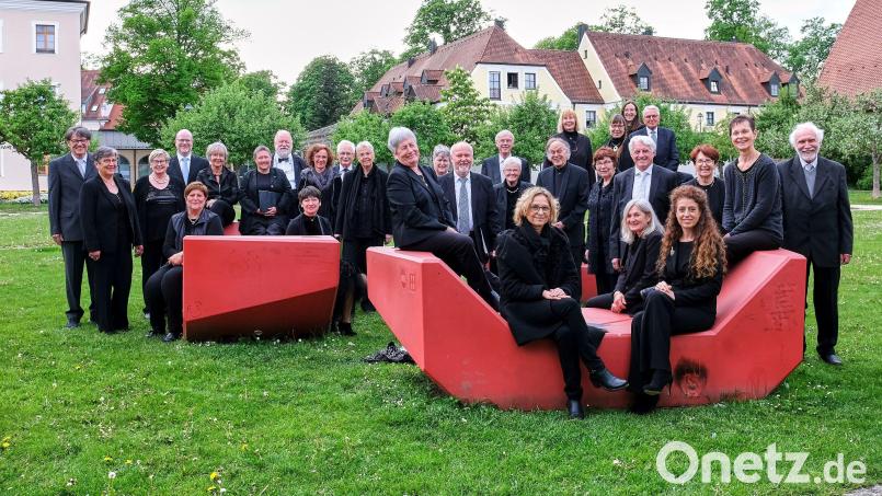 Die Amberger Chorgemeinschaft im Maltesergarten vor einem Konzert im vergangenen Mai. Bild: Peter Ringeisen