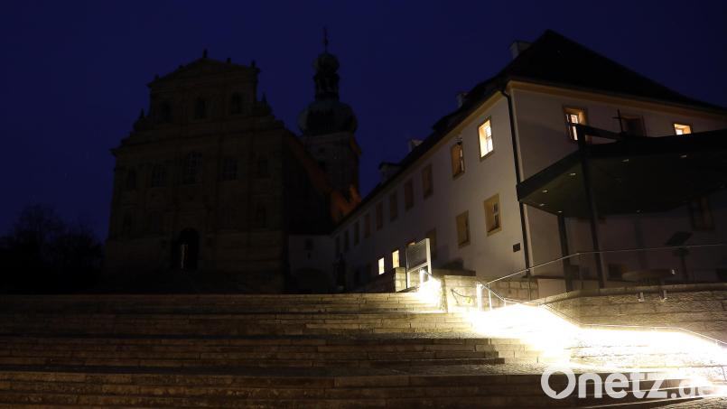 Die Beleuchtung der Amberger Bergkirche wird zur Earth Hour für eine Stunde abgeschaltet. Bild: Wolfgang Steinbacher