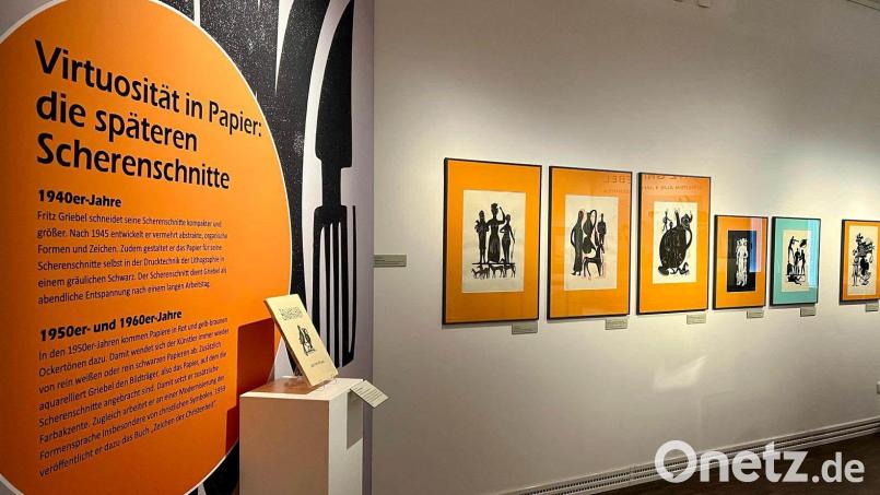 Ein Teil der Sonderausstellung „Fritz Griebel. gemalt. geschnitten. gewebt.“ im Stadtmuseum in Amberg. Bild: Stadtmuseum Amberg/Brunner/exb
