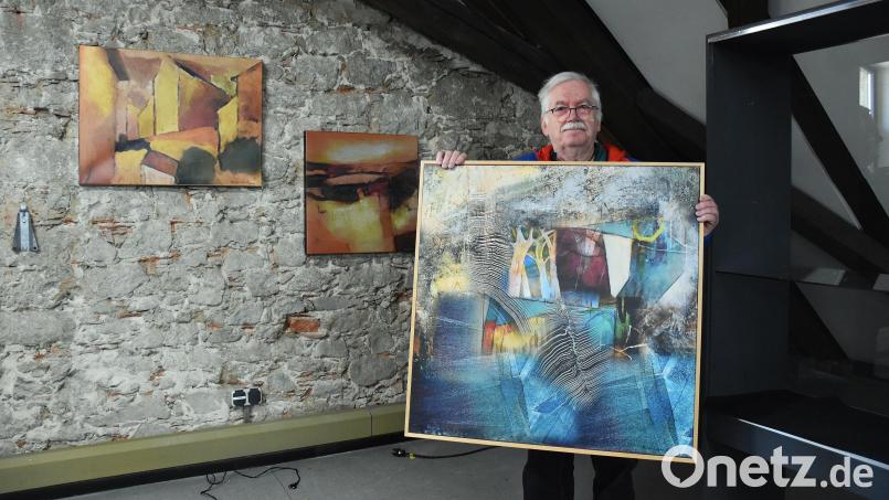&quot;Wohin?&quot; hat Rainer Sollfrank dieses Werk betitelt. Es ist sein Lieblingswerk. Entstanden ist es am Beginn des Ukraine-Krieges. Bild: ubb