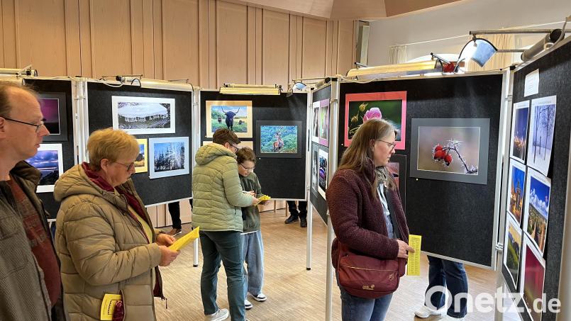 Großformatige Bilder mit Motiven aus nah und fern präsentieren die Fotofreunde bei ihren Ausstellungen. Schwer fiel es den Besuchern aus der gezeigten Vielfalt ihre Favoriten auszusuchen. Bild: mor
