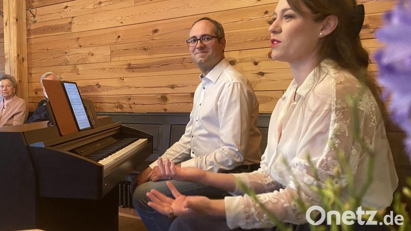 Sarina Wagner und Andreas Feyrer beim Barock-Konzert in der Molzmühle. Bild: Ina Piehler