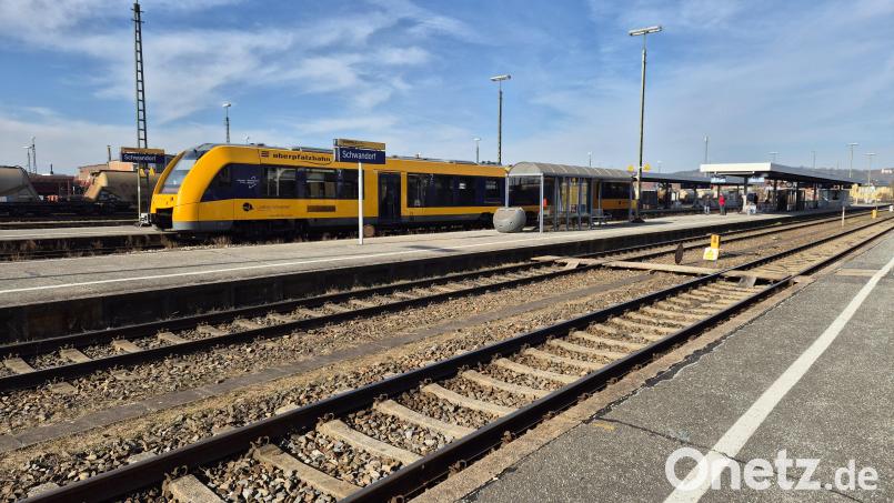 Der Bahnhof Schwandorf liegt an den Strecken Nürnberg-Furth im Wahl und Regensburg-Hof. Beide sollen in den kommenden Jahren elektrifiziert werden. Dazu sind Stromtrassen nötig, die die Energie zum Gleis bringen. Bild: Hösamer