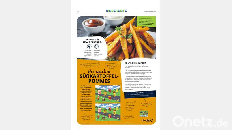 Rezept Süßkartoffel-Pommes Bild: Oberpfalz Medien