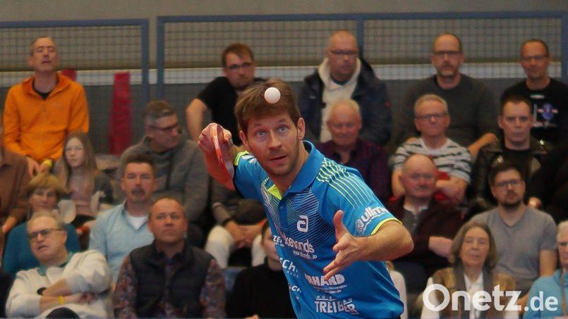 Bastian Steger hat mit dem TSV Bad Königshofen das Halbfinal-Hinspiel gegen Düsseldorf verloren. Bild: Rudi Dümpert