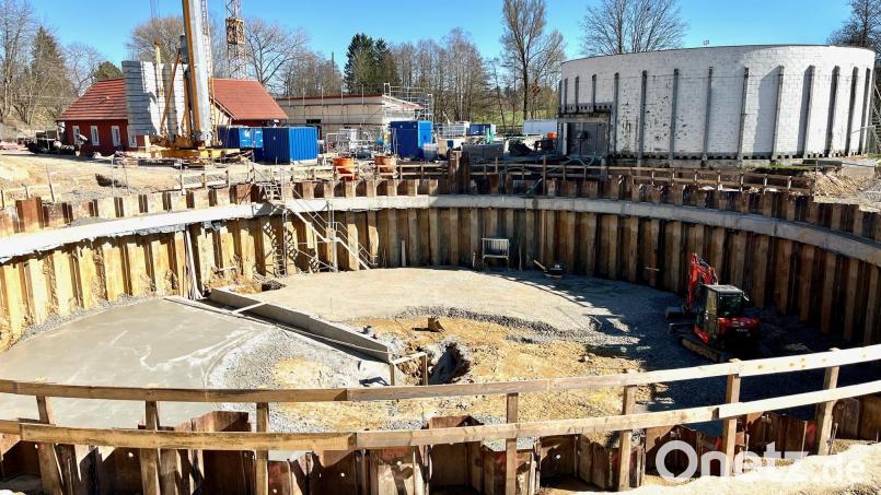 Die Arbeiten zur Sanierung der Kläranlage in Eslarn sind in vollem Gange. Bild: Gabi Schönberger