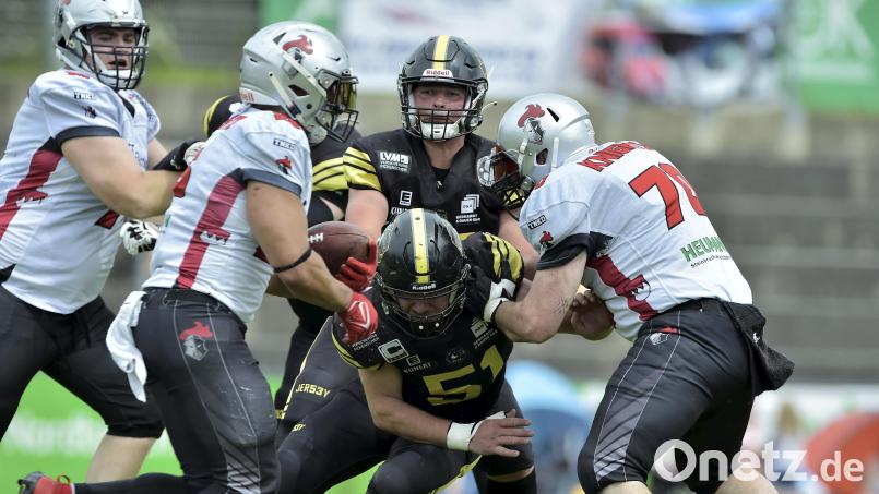 Am 24. April starten die Amberg Mad Bulldogs in die neue Regionalliga-Saison im American Football. Archivbild: Hubert Ziegler