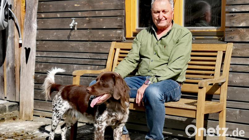 Baum-Experte Edgar Wenisch aus Konnersreuth hat seinen jungen Rüden Jim zum Gehölzpathogen- und Arterkennungs-Spürhund ausbilden lassen. Bild: lnz