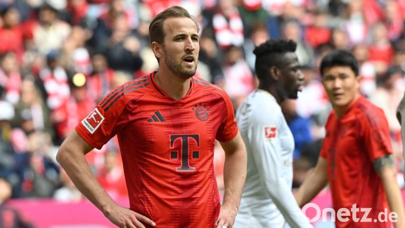 Harry Kane sah gegen Mainz die Gelbe Karte und muss nun in Leipzig zuschauen. Bild: Peter Kneffel/dpa