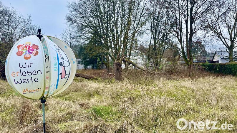 Auf dem Gelände in unmittelbarer Nähe des Kindergartens St. Maria wird die neue Schnaittenbacher Kinderkrippe gebaut werden Bild: Gerhard Krones