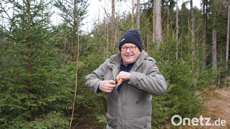 Werner Beierl erinnert sich an die frühere Zeit, als man mit einer kleinen Säge auf &quot;Christbaumklau&quot; ging. Bild: fvo