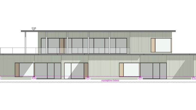 Draufgesetzt wird laut Eingabeplan beim Neubau der Kindertagesstätte in Kaltenbrunn eine weitere Gruppe . Grafik: 2G Architekten/exb