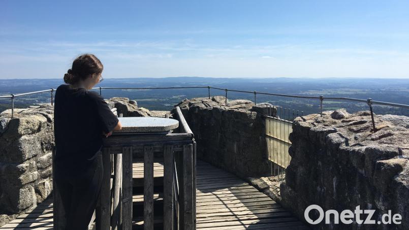 Ausblick vom Bergfried der Burgruine Weißenstein. Bild: Hohlheimer