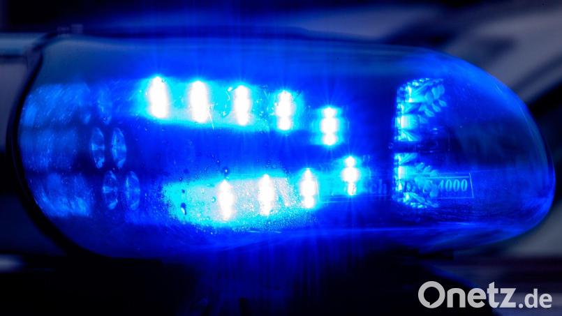 Blaulicht leuchtet auf einem Fahrzeug der Polizei. Die Weidener Beamten retteten am frühen Sonntagmorgen einen Mann aus der Waldnaab. Symbolbild: Klaus-Dietmar Gabbert/dpa