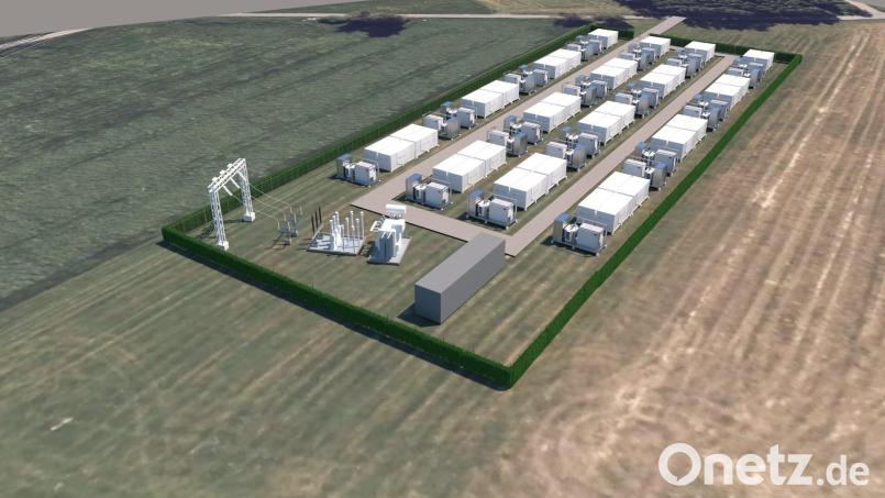 So soll die neue Energiespeicheranlage bei Konnersreuth einmal aussehen. Grafik: Visualisierung RN Energies Holding GmbH