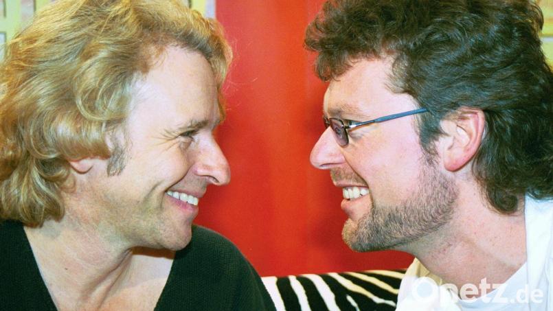 Nase an Nase mit Thomas Gottschalk. Peter Meyer bei &quot;Wetten, dass ..?&quot; Archivbild: Kunz